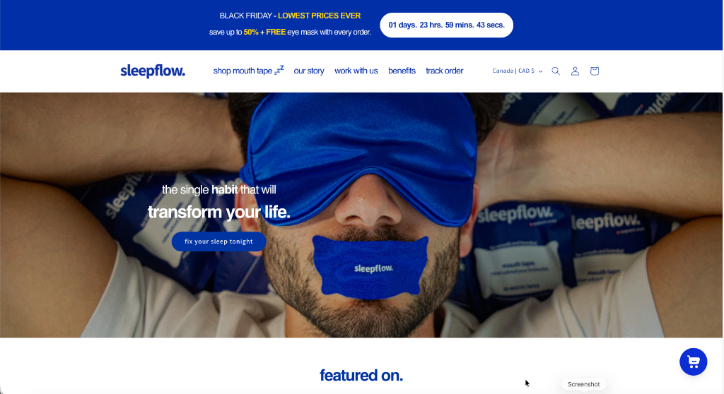 sleepflow Storefront